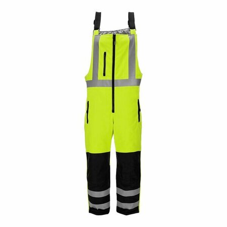 REFRIGIWEAR HiVis Lime / Black Insulated Softshell High Bib Overalls 7497RBLM2XLL2 47679497LG2X